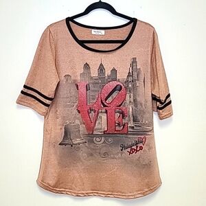 Sweet Gisele LOVE Philadelphia Baseball Tee